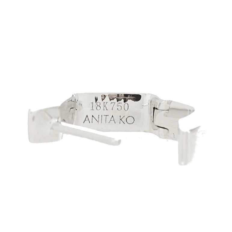 Anita Ko 18K White Gold Diamond Baguette Georgie Huggie Earrings