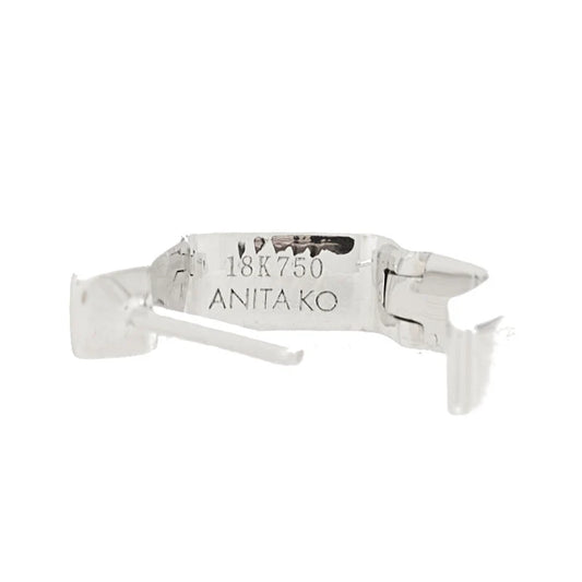 Anita Ko 18K White Gold Diamond Baguette Georgie Huggie Earrings