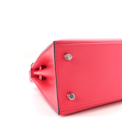 Epsom Kelly Sellier 25 Rose Mexico Rouge Grenat