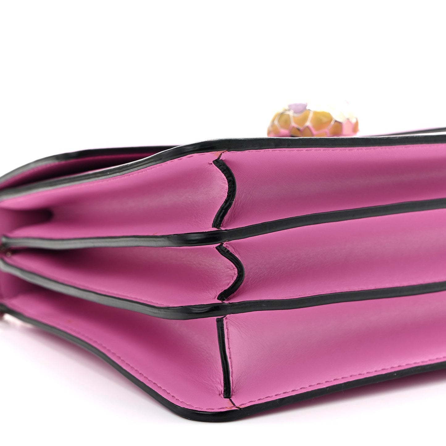 Calfskin Serpenti Forever Top Handle Pink