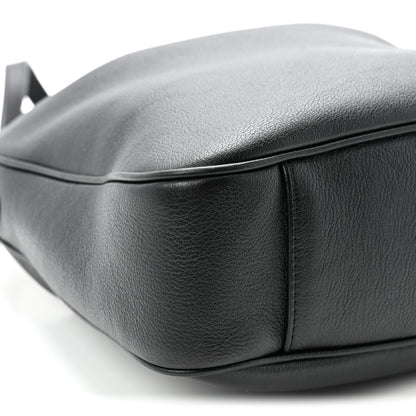 Softy Wonka Textured Dollar Calfskin Medium Diana Shoulder Bag Black Dusty Grey