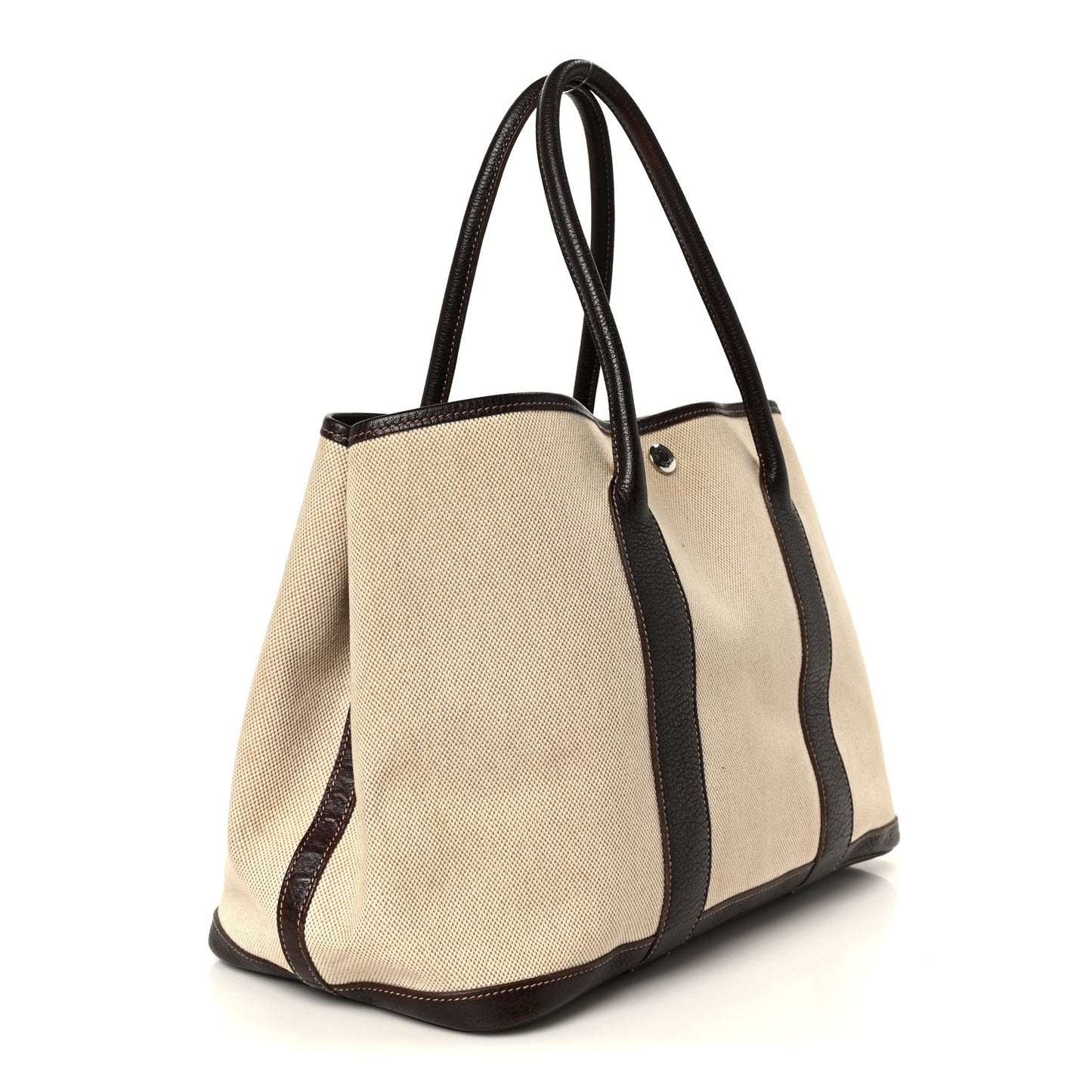 Buffle Skipper Toile Garden Party 36 MM Tote Marron Fonce