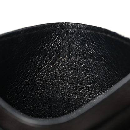 Grain De Poudre Matelasse Chevron Monogram Credit Card Case Black