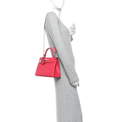 Epsom Kelly Sellier 25 Rose Mexico Rouge Grenat