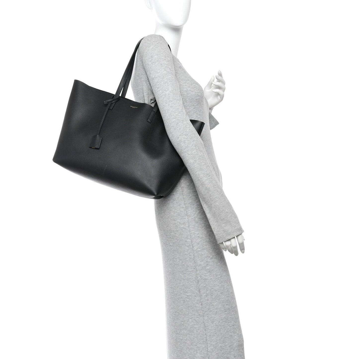 Calfskin Large Shopping Tote Black
