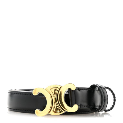 Box Calfskin Small 18mm Triomphe Belt 75 30 Black