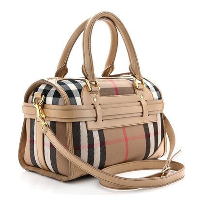 House Check Bridle Calfskin Medium Alchester Bowling Bag Trench