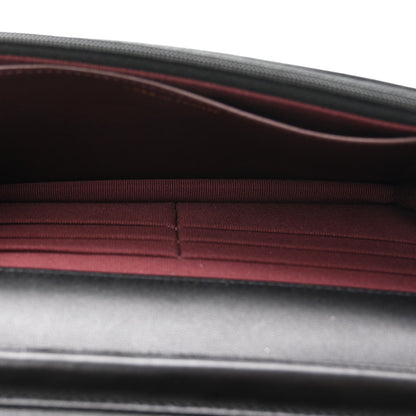 Lambskin Quilted Wallet On Chain WOC Black