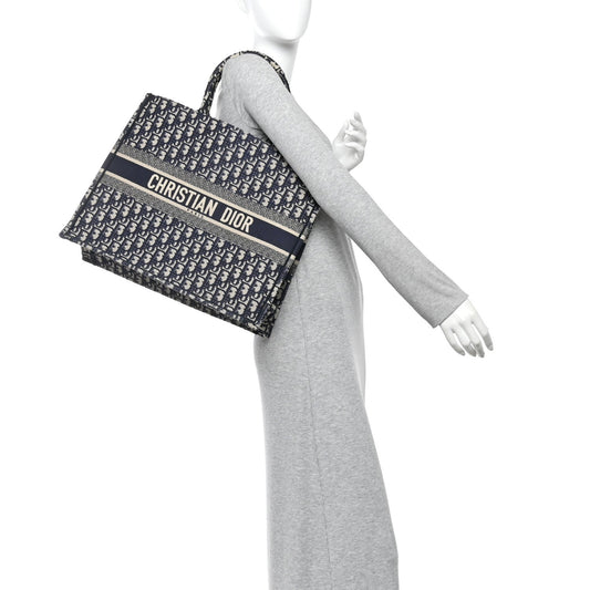 Oblique Large Book Tote Blue Multicolor