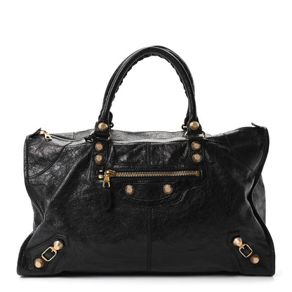 Agneau Giant 12 Gold Hardware Work Black