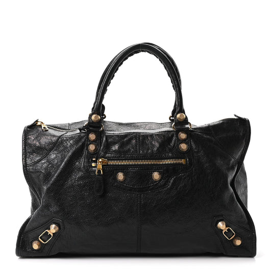 Agneau Giant 12 Gold Hardware Work Black