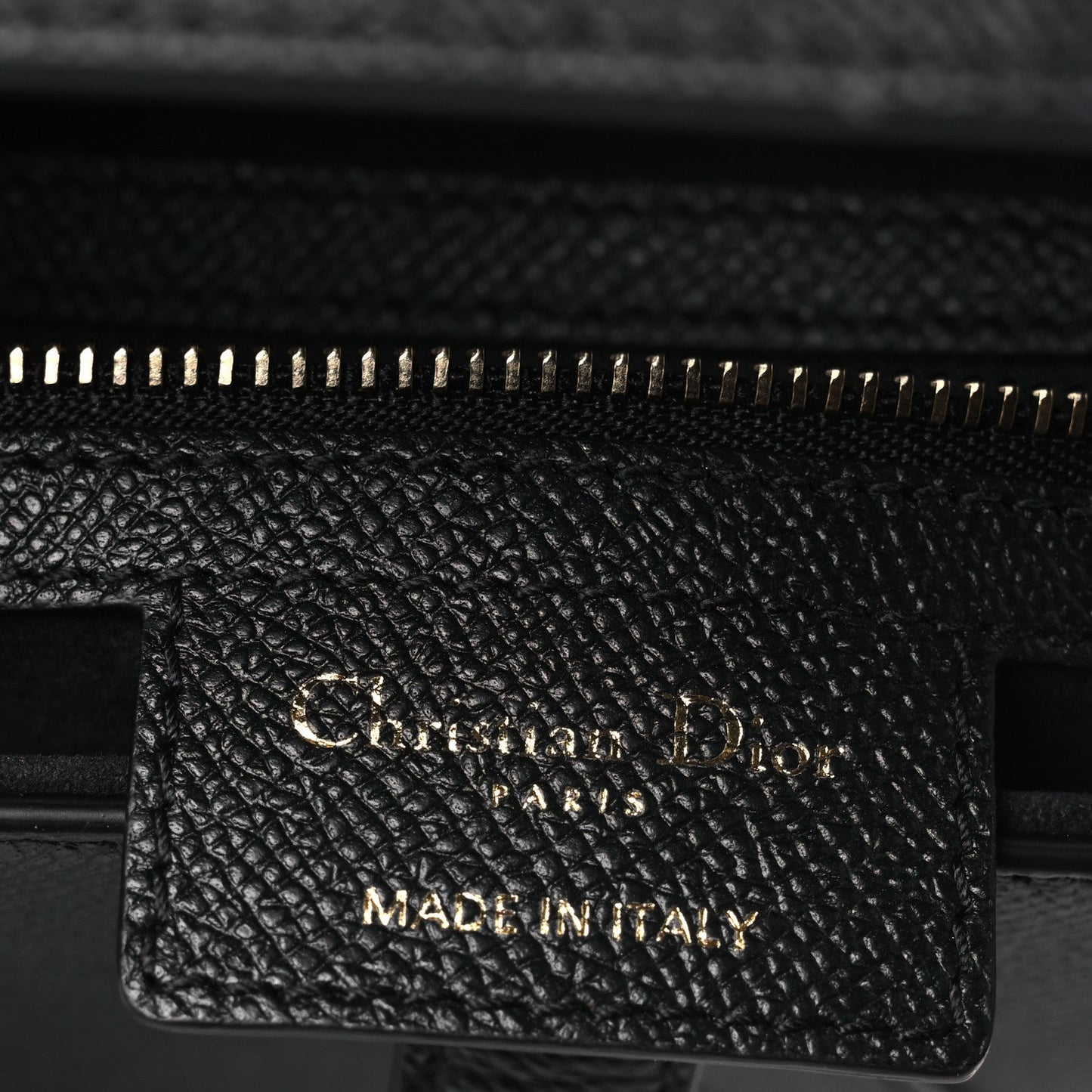 Grained Calfskin Saddle Bag Black