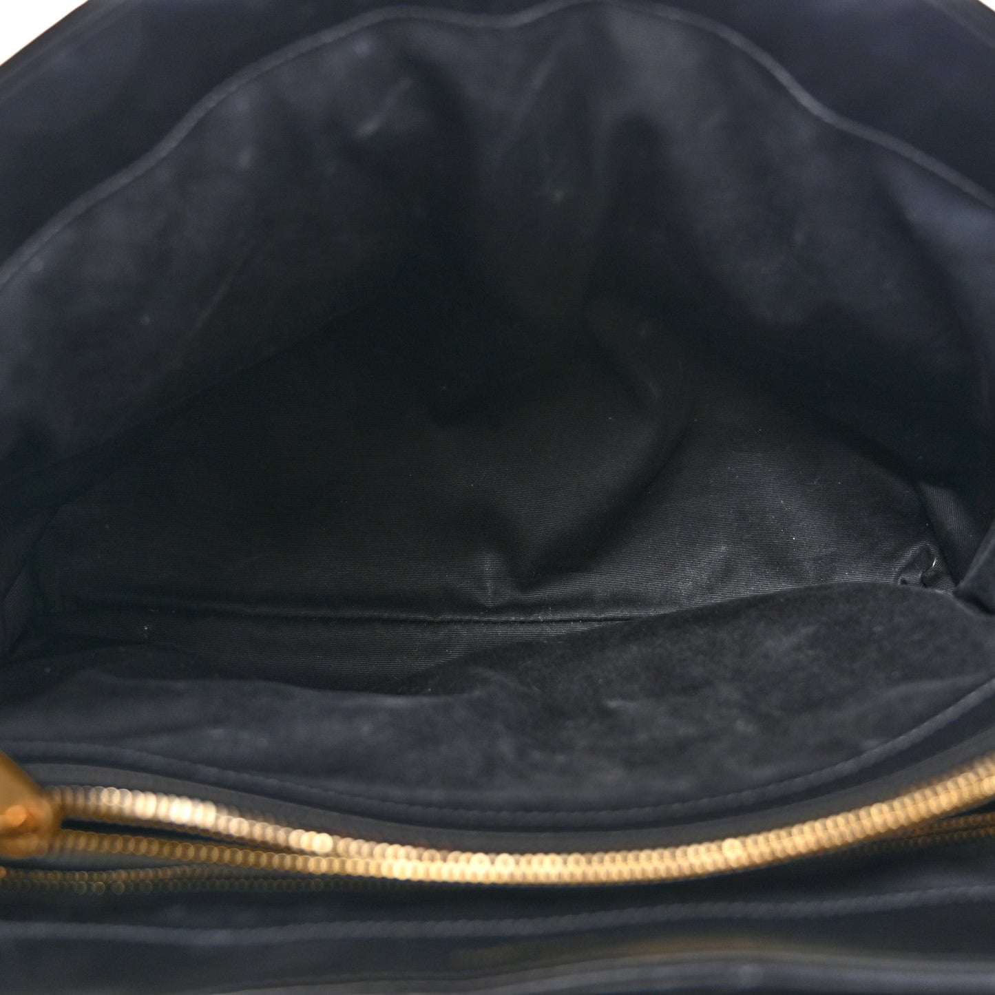 Calfskin Y Quilted Monogram Large Loulou Chain Satchel Black