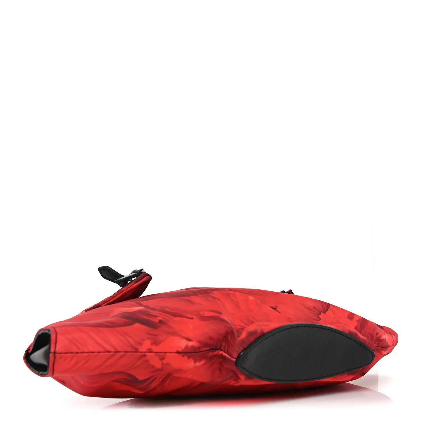Alexander McQueen Silk Floral Print Clutch Red Multicolor