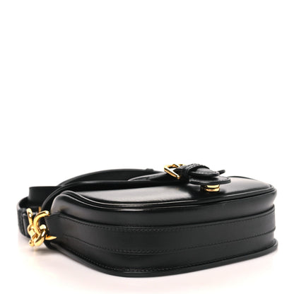 Box Calfskin Small Bobby Flap Black