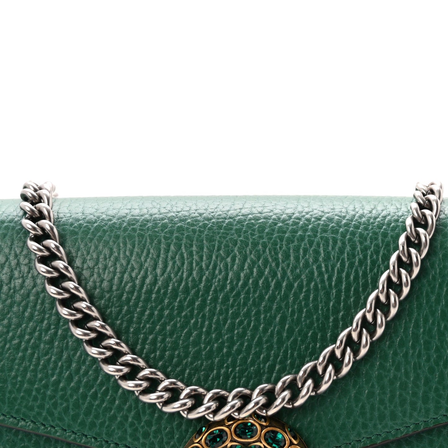 Calfskin Mini Dionysus Chain Wallet Emerald
