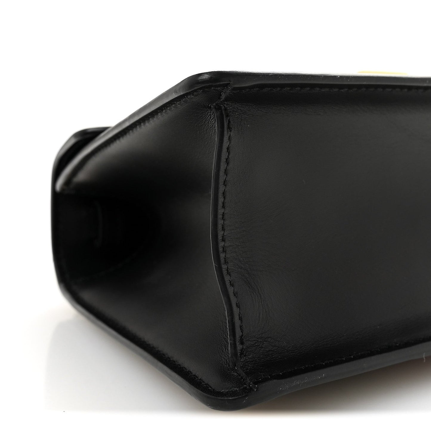 Calfskin Mini Sylvie Top Handle Bag Black