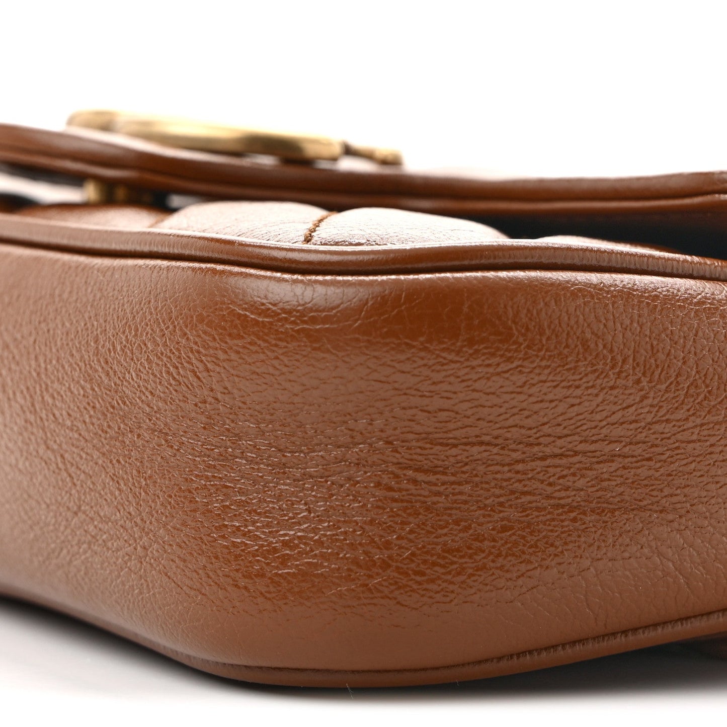 Azalea Calfskin Matelasse Diagonal Super Mini GG Marmont Shoulder Bag Cuir