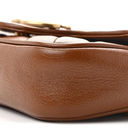 Azalea Calfskin Matelasse Diagonal Super Mini GG Marmont Shoulder Bag Cuir