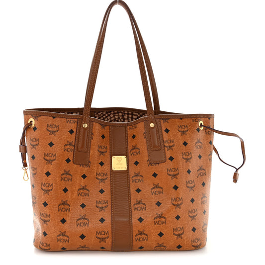Visetos Medium Liz Reversible Shopper Tote Cognac