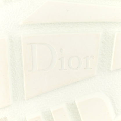 Calfskin Bi-Color Dior-ID Platform Sneakers 37.5 White Nude