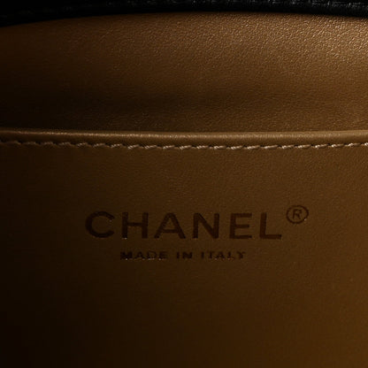 Lambskin Quilted Pearl Small Flap Black