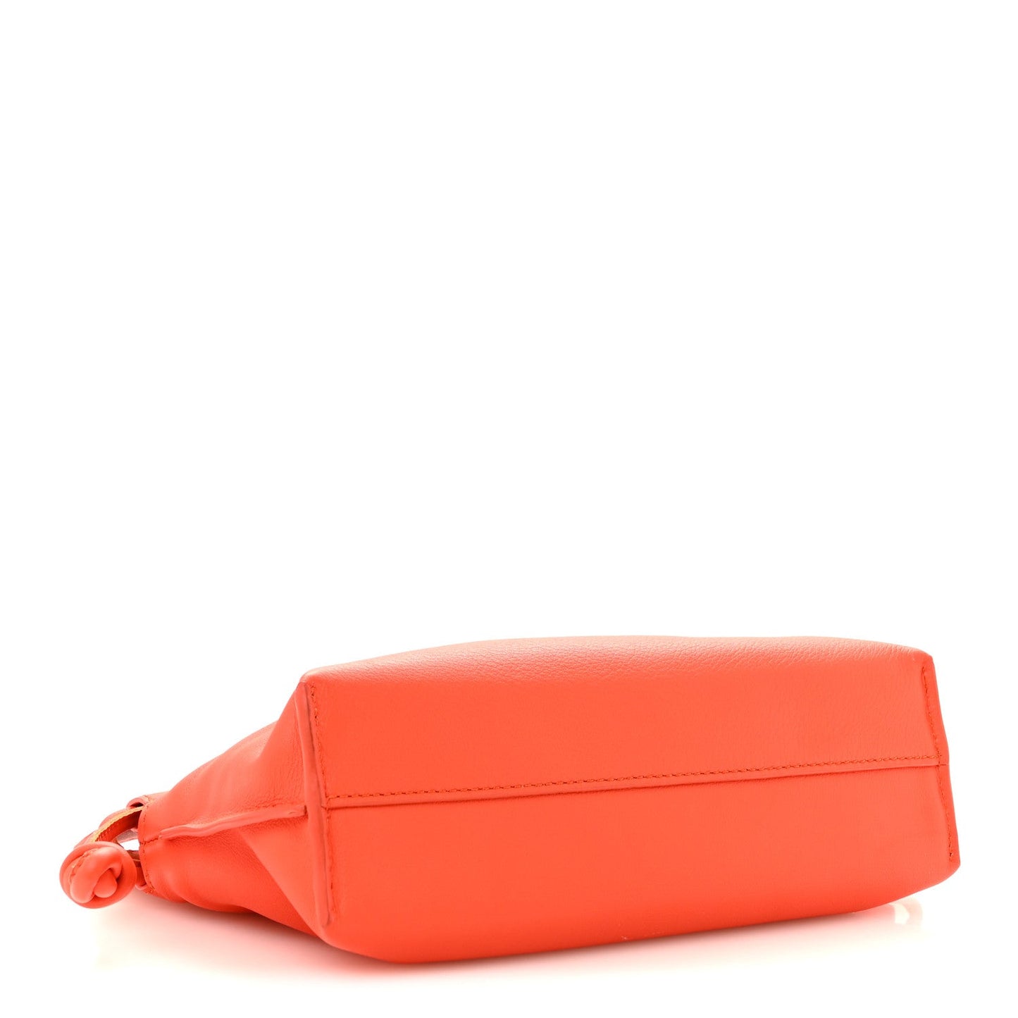 Nappa Calfskin Mini Flamenco Knot Clutch Sunrise Orange