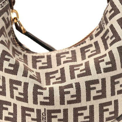 Fabric Jacquard FF 1974 Nano Fendigraphy Hobo Charm Beige