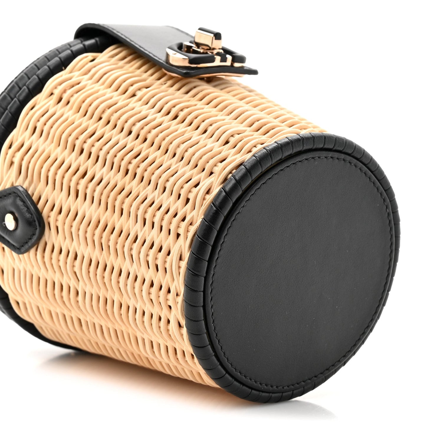 Wicker CD Bucket Bag Black