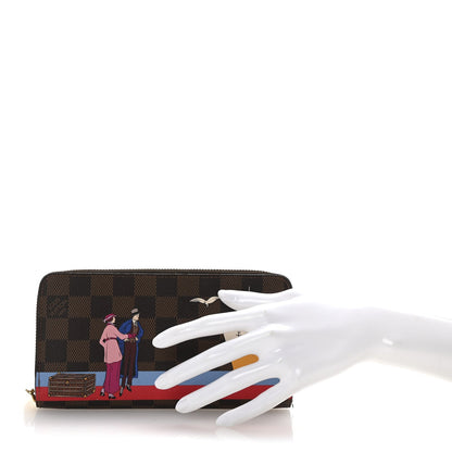 Damier Ebene 2016 Christmas Animation Zippy Wallet Rouge