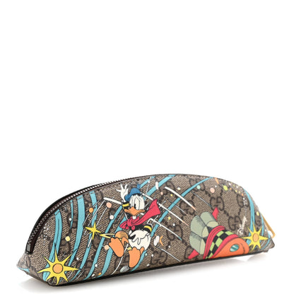 X DISNEY GG Supreme Monogram Donald Duck Pencil Case Beige Ebony
