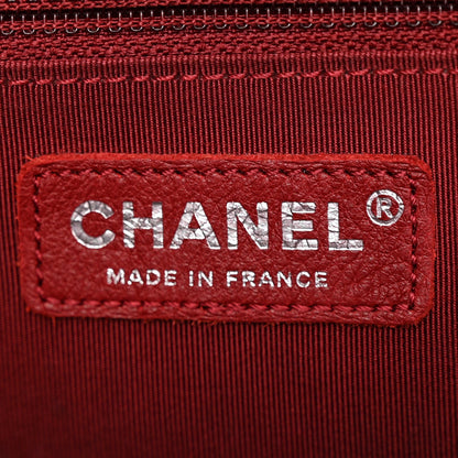 Caviar Quilted New Medium Boy Flap Dark Red