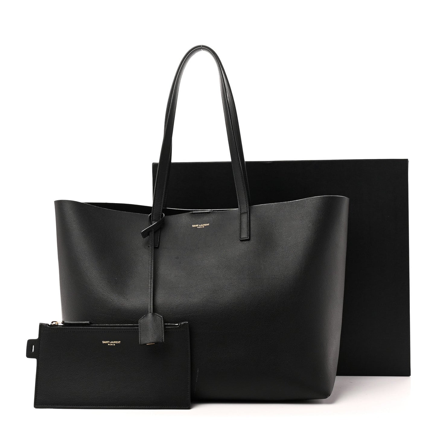 Calfskin Large Shopping Tote Black