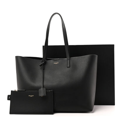 Calfskin Large Shopping Tote Black