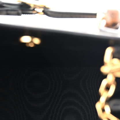 Lizard Sequin GG Monogram Mini Diana Tote Bag Black