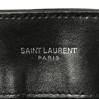 Calfskin Y Quilted Monogram Medium Loulou Chain Satchel Black