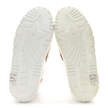 Calfskin Bi-Color Dior-ID Platform Sneakers 37.5 White Nude