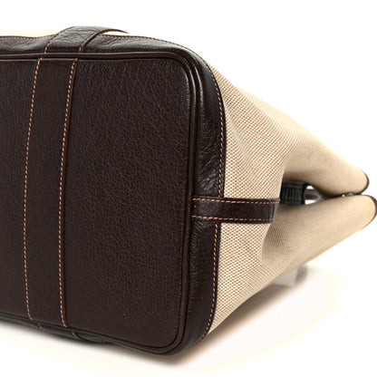 Buffle Skipper Toile Garden Party 36 MM Tote Marron Fonce