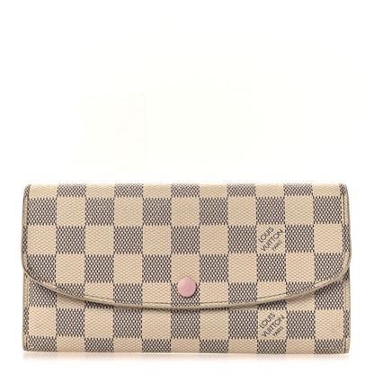 Damier Azur Emilie Wallet Rose Ballerine