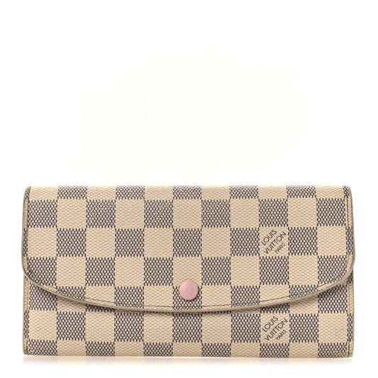Damier Azur Emilie Wallet Rose Ballerine