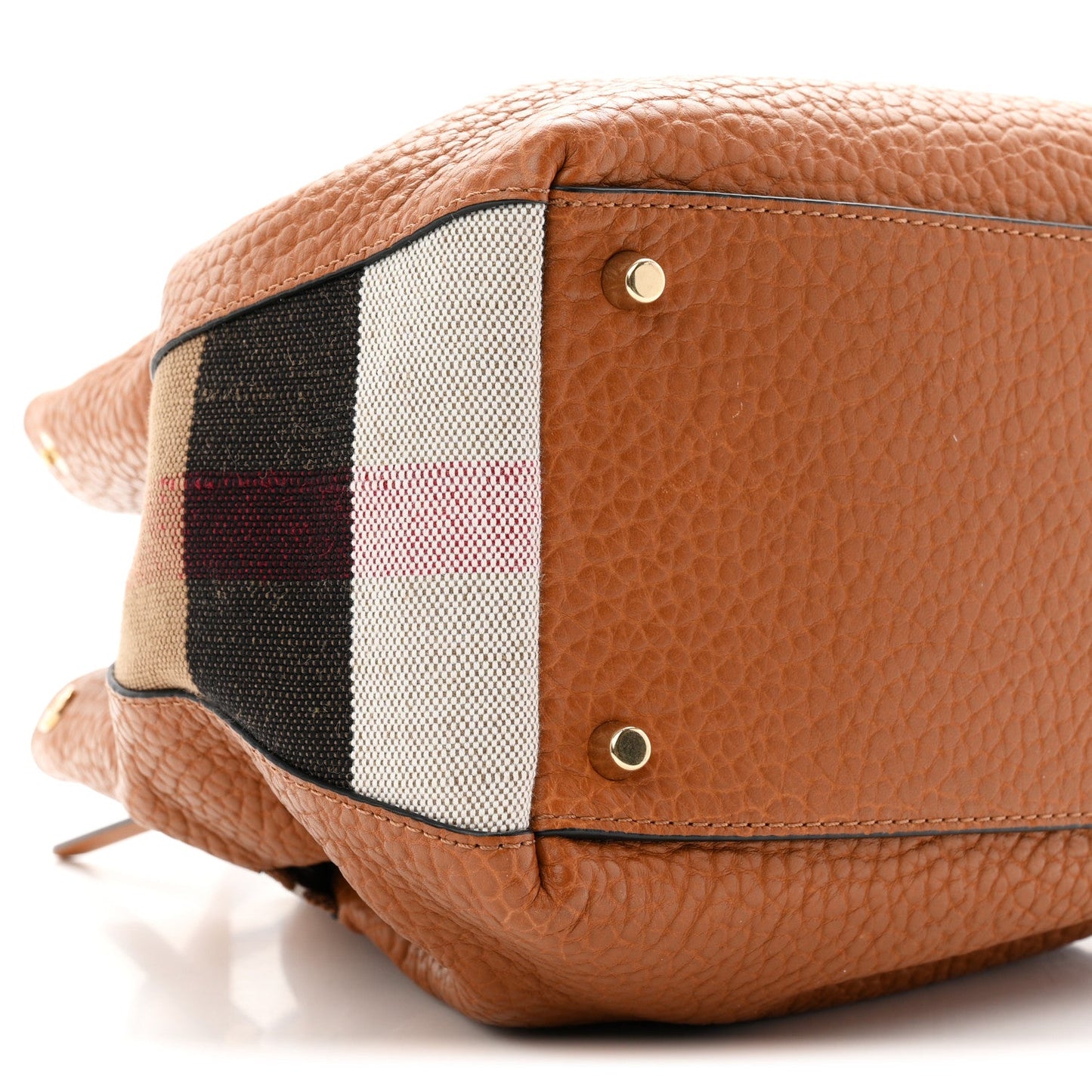 Grainy Calfskin House Check Small Maidstone Saddle Brown