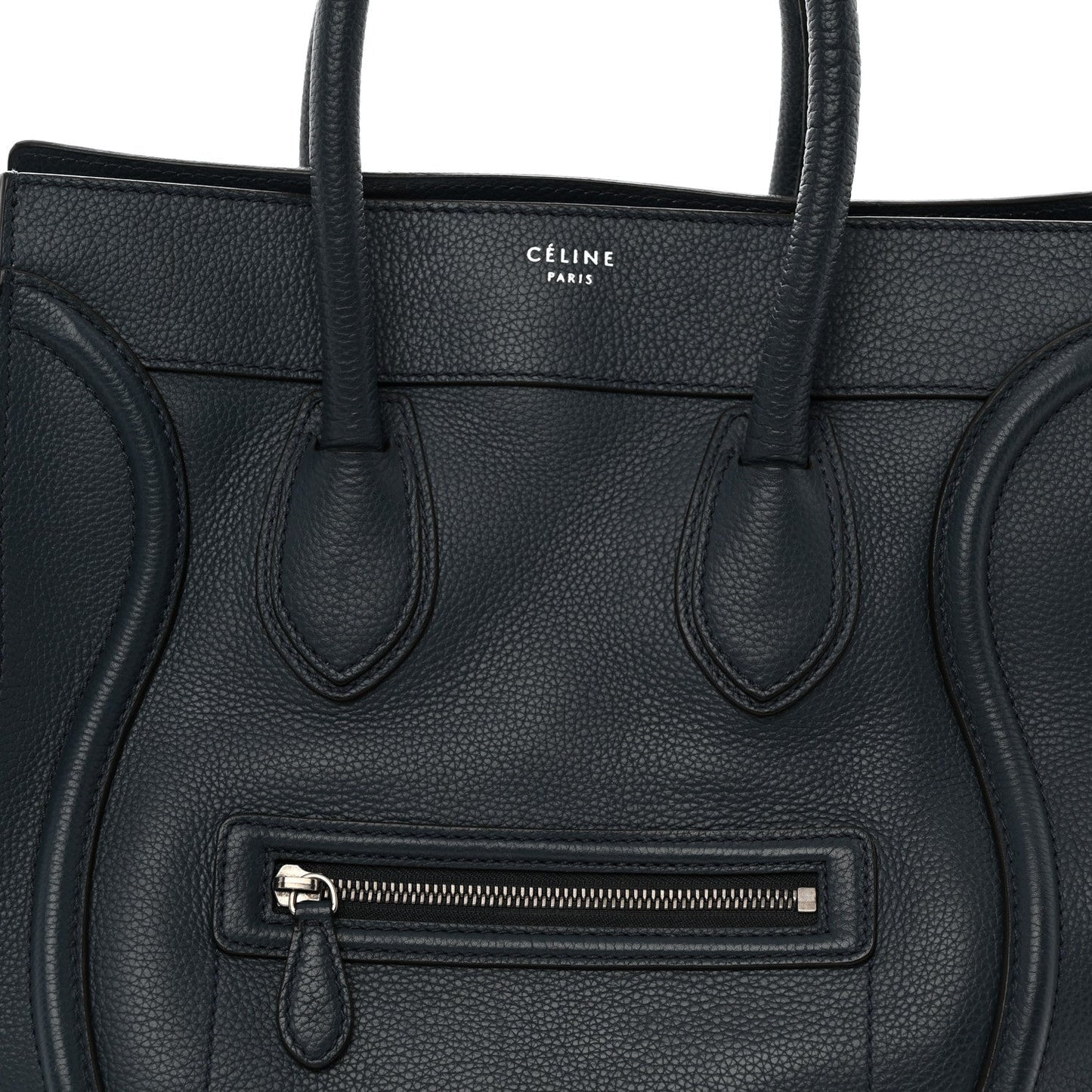 Drummed Calfskin Mini Luggage Slate