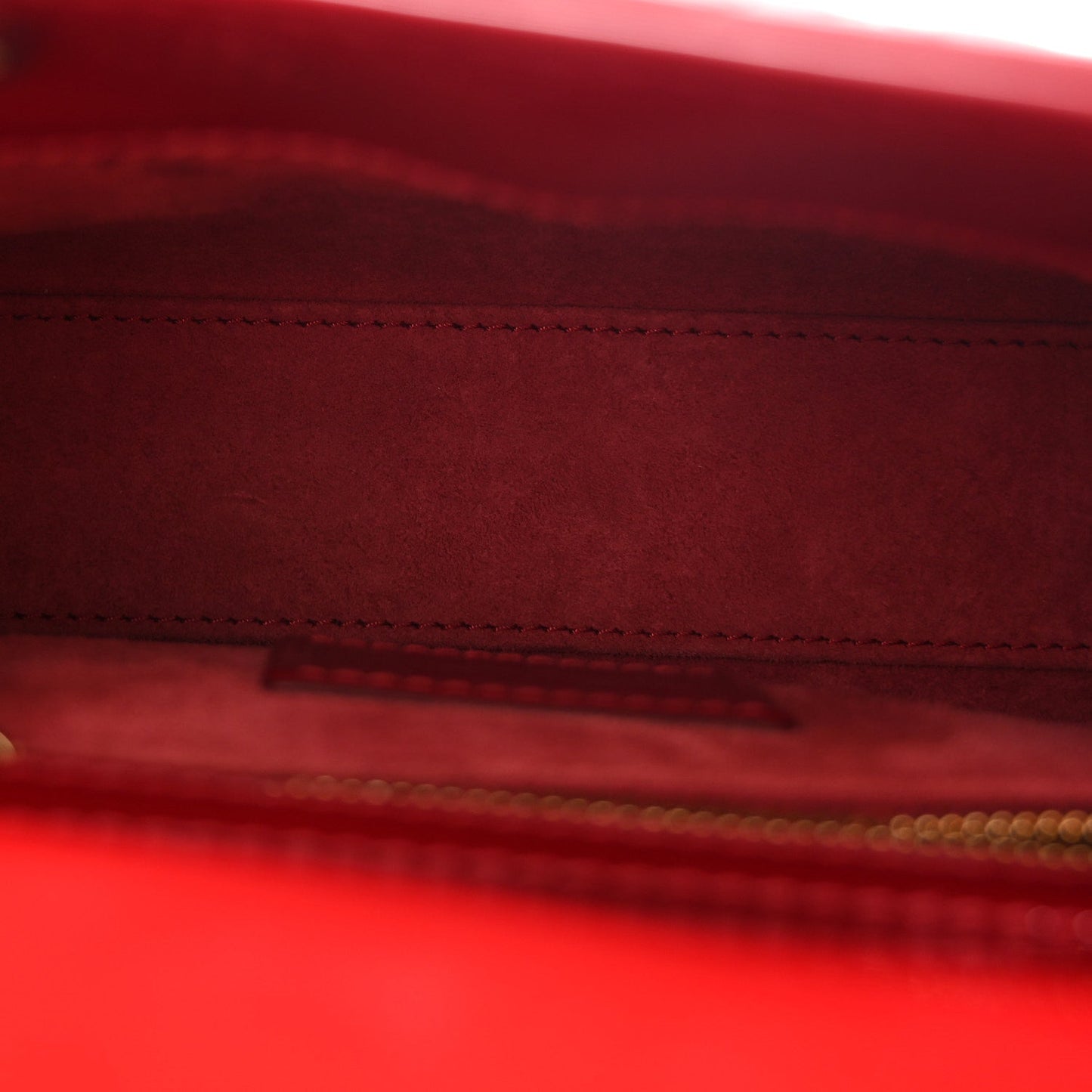 Patent Cannage Mini Lady Dior Red