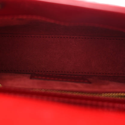 Patent Cannage Mini Lady Dior Red