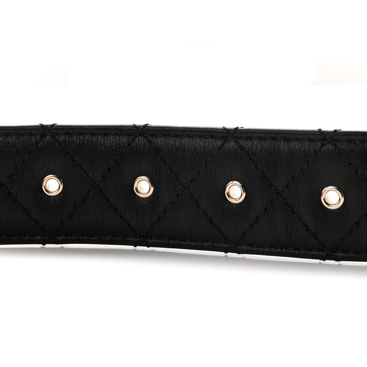 Lambskin Quilted CC Chain Belt 85 34 Black