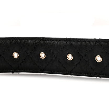 Lambskin Quilted CC Chain Belt 85 34 Black