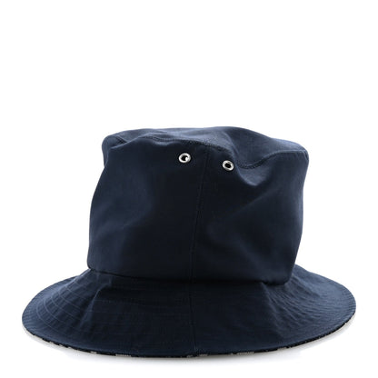 Polyester Cotton Oblique Teddy-D Brim Bucket Hat 58 Blue