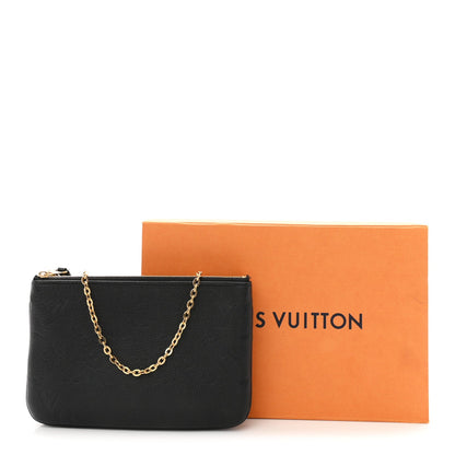 Empreinte Double Zip Pochette Black