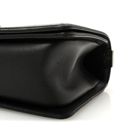 Lambskin Quilted Medium Boy Flap Black