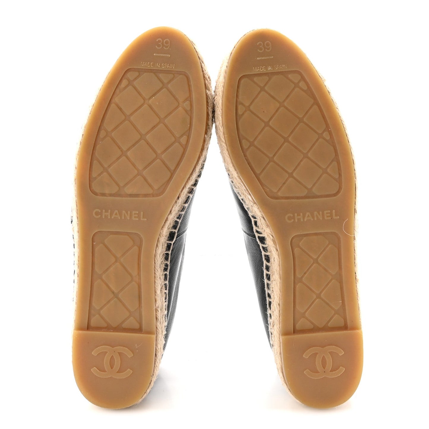 Lambskin CC Espadrilles 39 Black